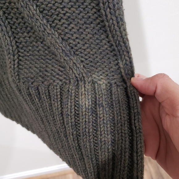 Pendleton Sleeveless Cashmere Blend Open Front Cardigan Sz L P Olive Green Knit - Picture 14 of 14